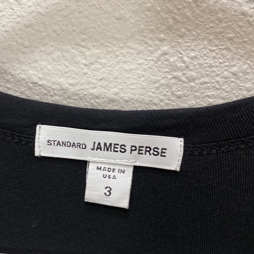 Standard James Perse skinny side ruched‎ dress  tank dress black - Picture 3 of 11